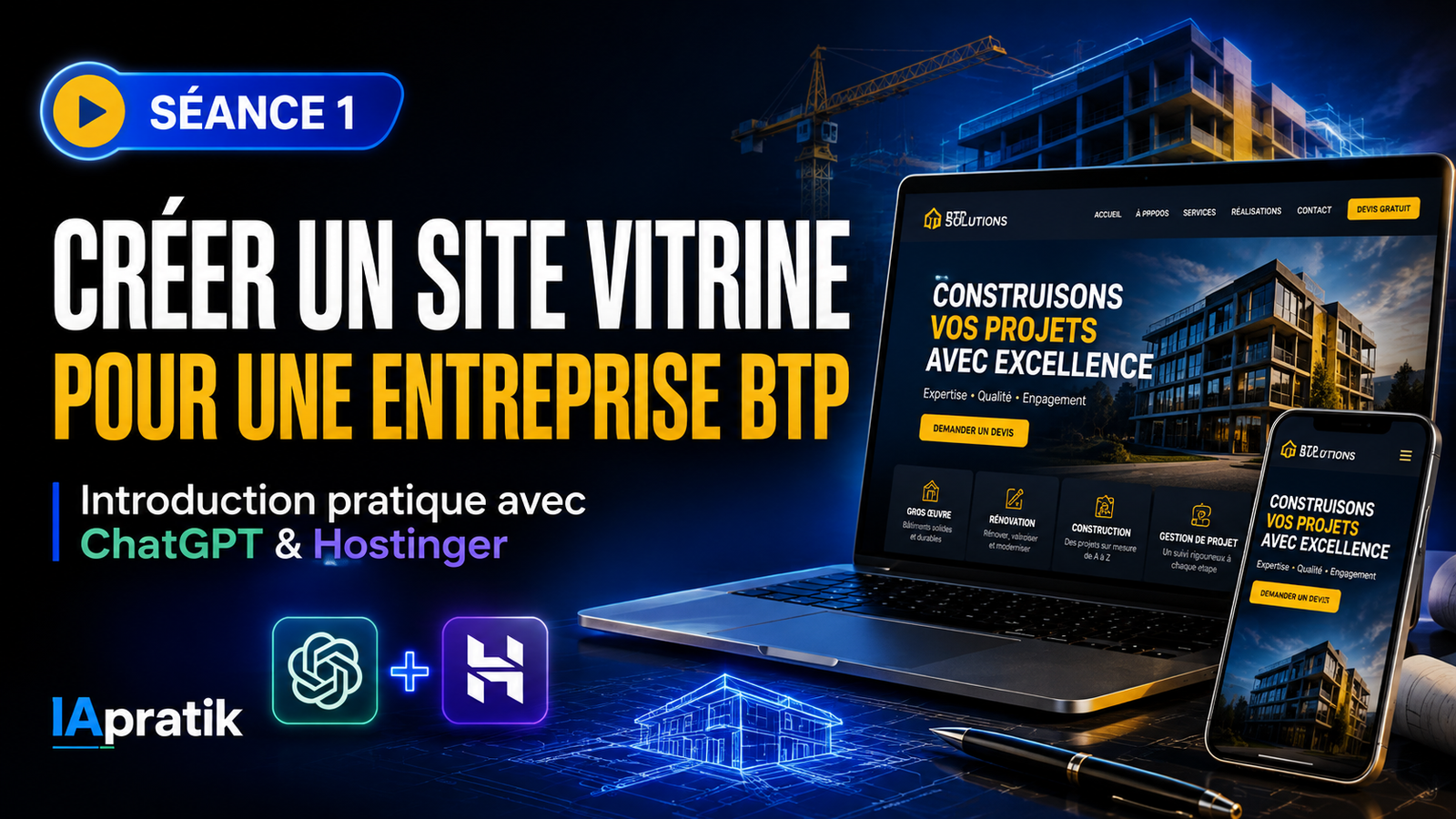 Seance 1 introduction a la creation d’un site vitrine pour une entreprise BTP
