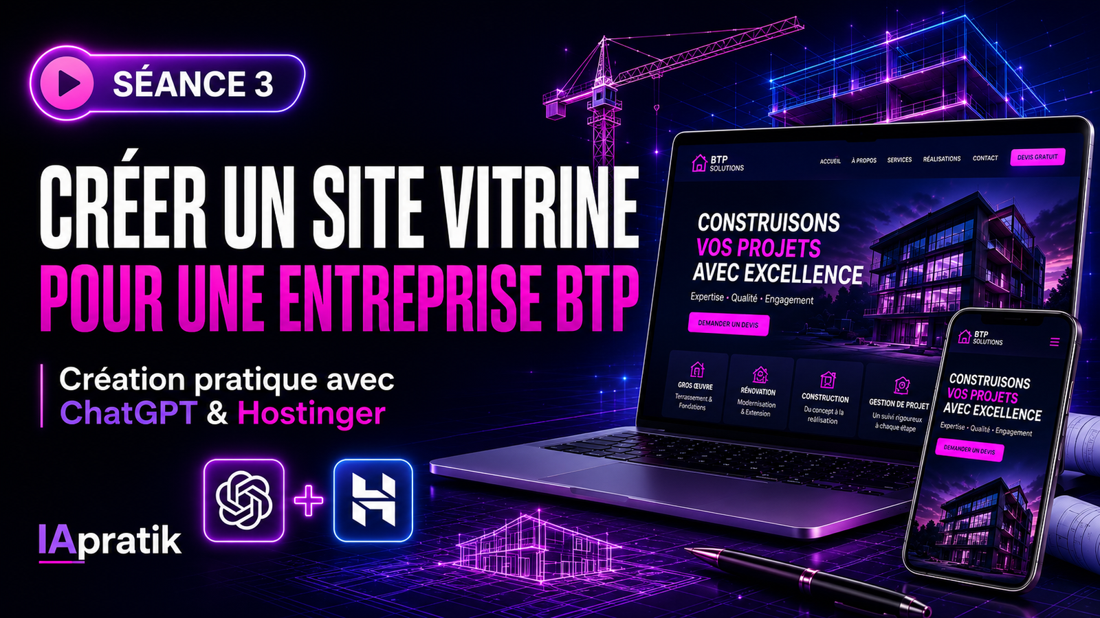 Seance 3: Creer un site vitrine pour une entreprise BTP