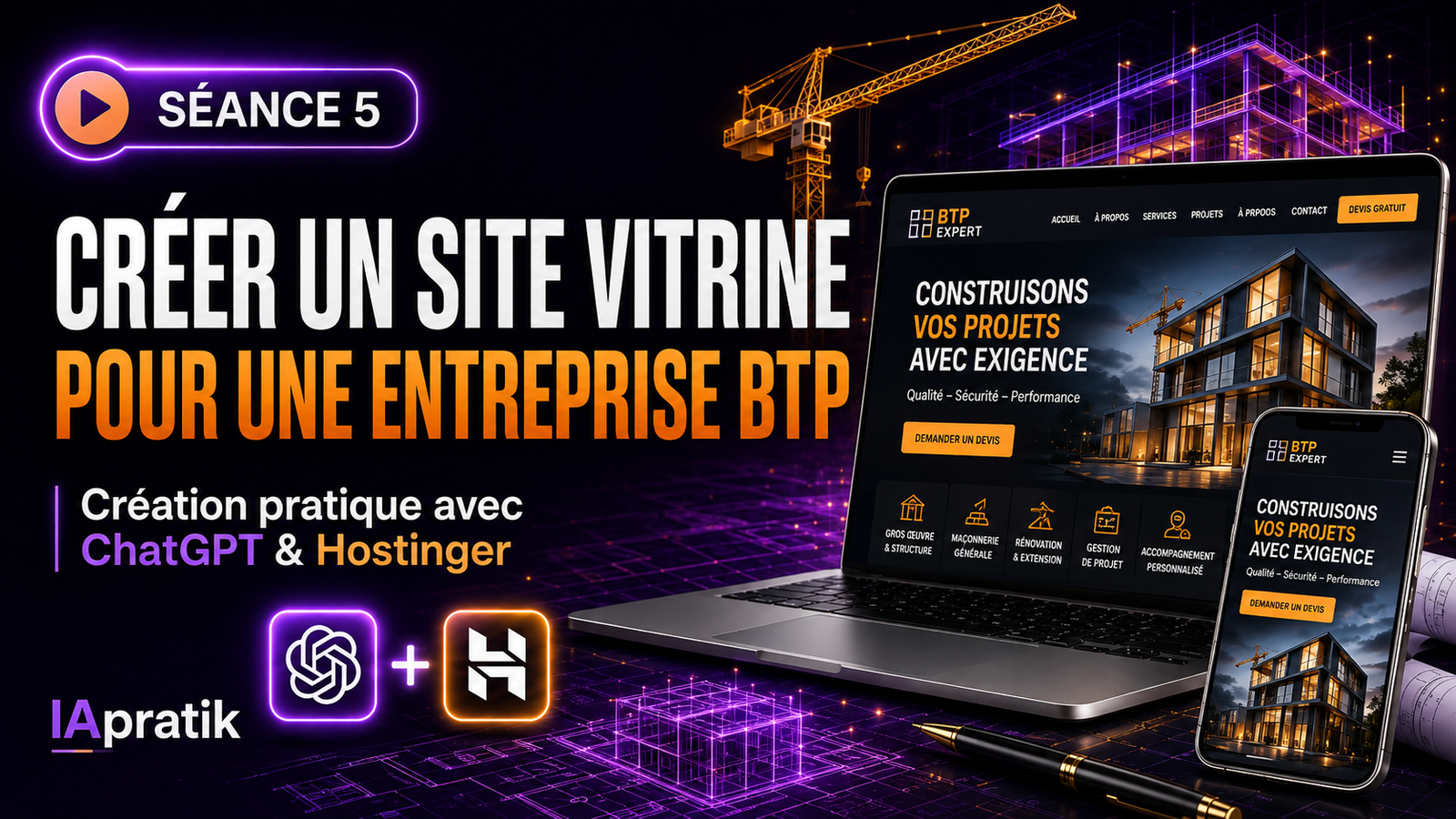 Seance 5: Creer un site vitrine pour une entreprise BTP